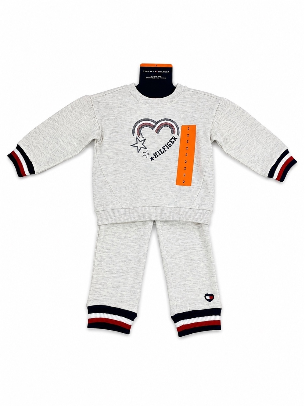 Tommy Hilfiger Baby 2-Piece Sweatshirt Jogger Set Gray Size 2 NWT Toddler